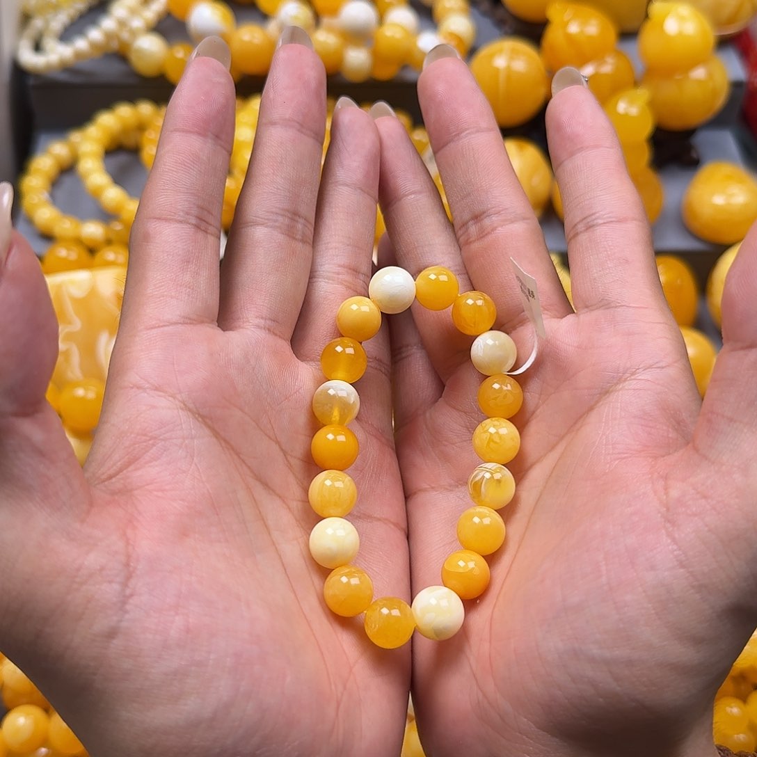 未镶嵌琥珀珠宝奇石10mm