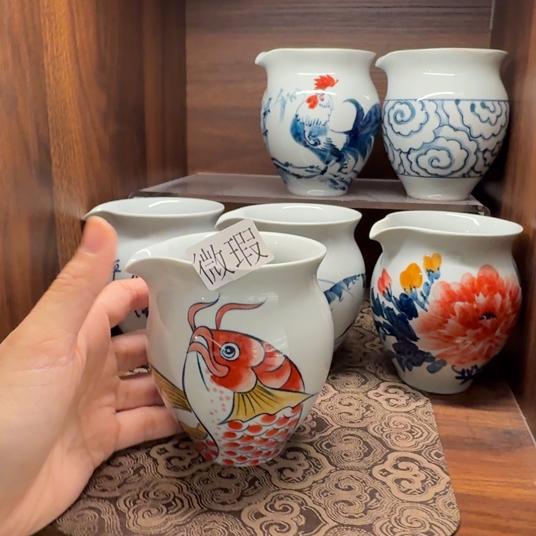 纯手绘釉下彩微瑕