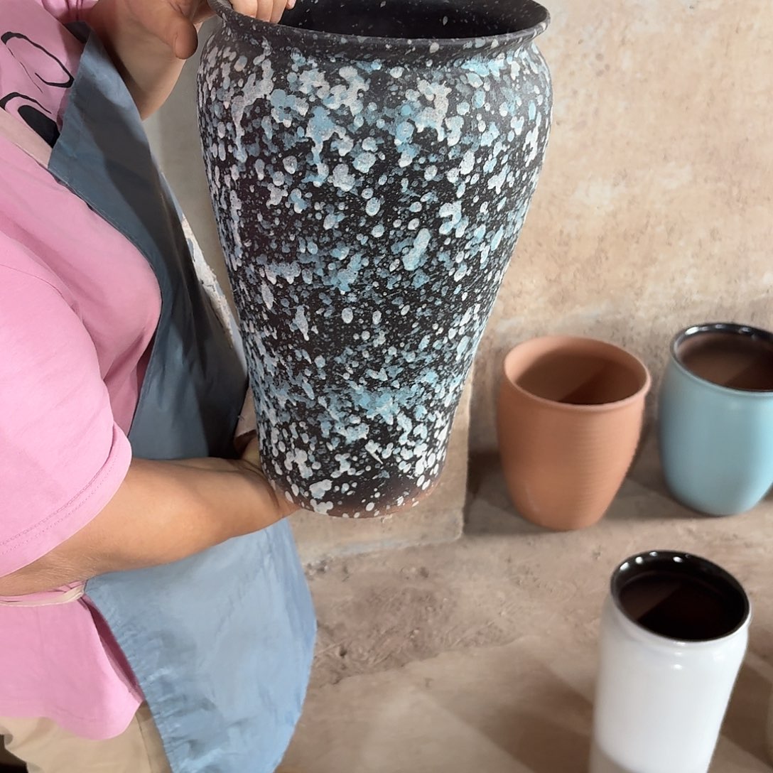 紫砂花盆口21高36