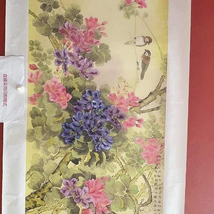 国画黄春香国画花鸟尺寸136*68