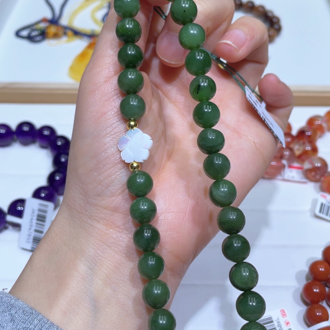 和田玉（碧玉）手链未镶嵌