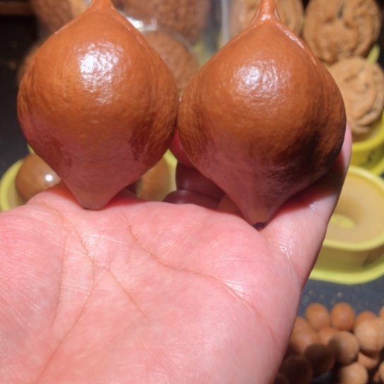 文玩核桃把件三花红油橄榄