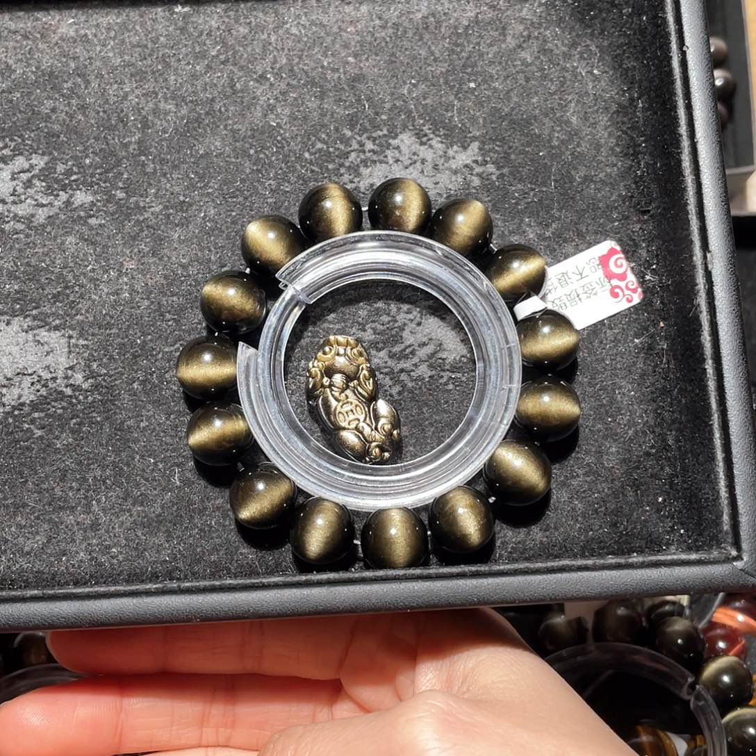 黑曜岩手链未镶嵌～**～