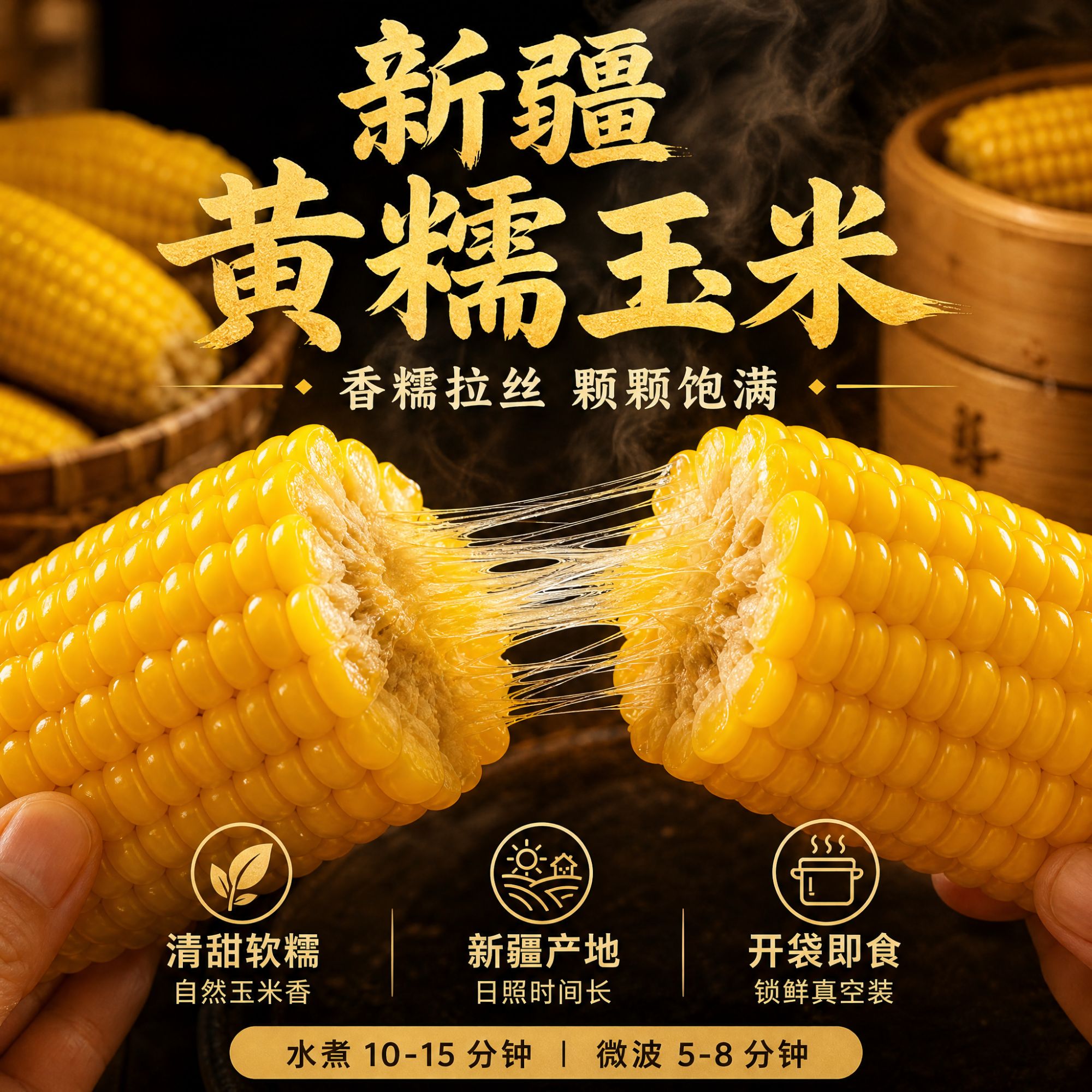 「透明包装看得到」知春寒黄糯玉米1.6kg8根绿色食品软糯香甜早代餐