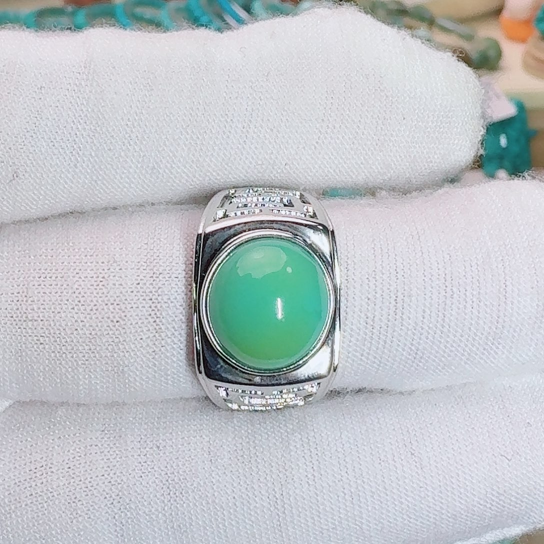 绿松石银S925镶嵌珠宝奇石