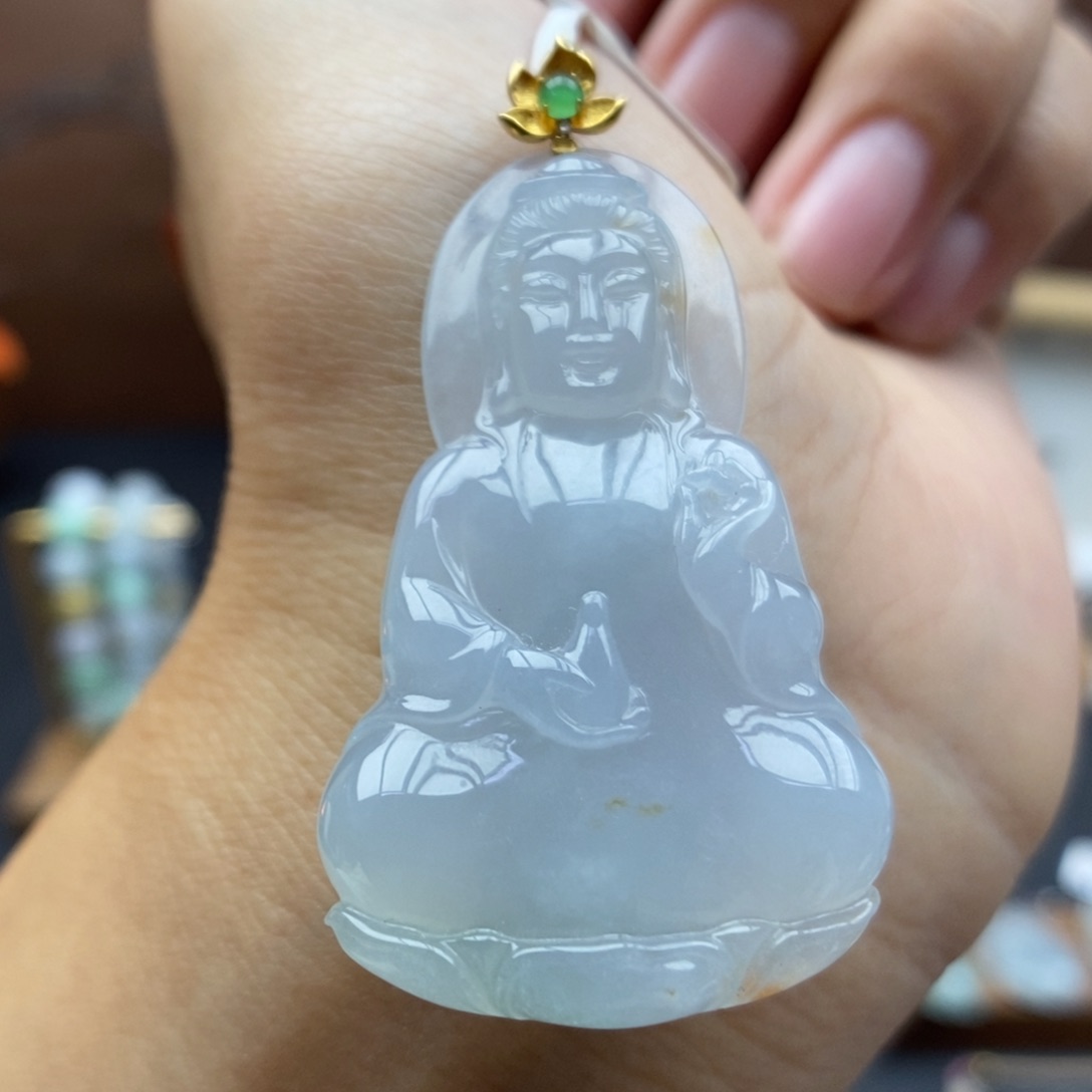 【闪购商品】颈饰18K金镶嵌翡翠96