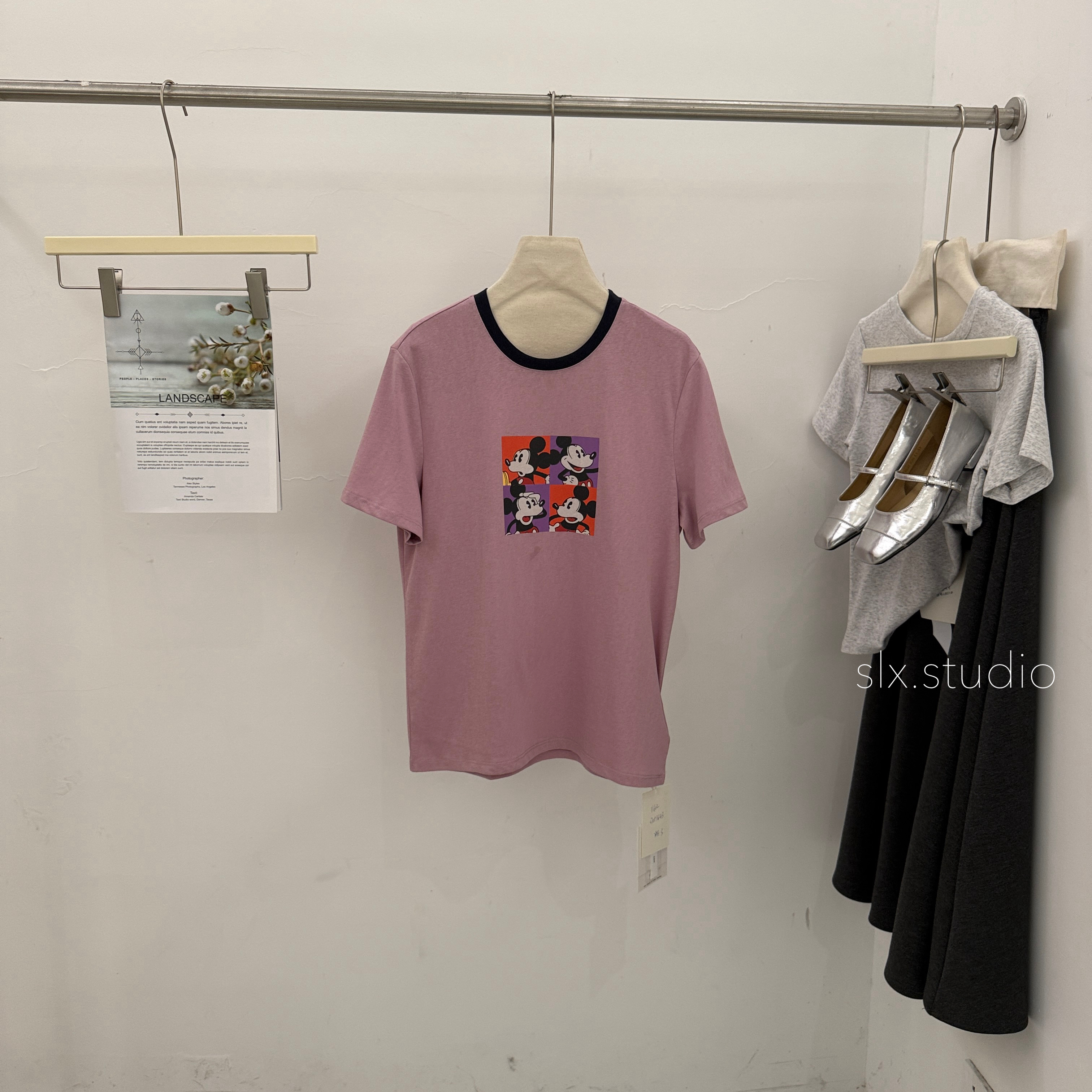 slx@ 11602 米奇四宫格T恤