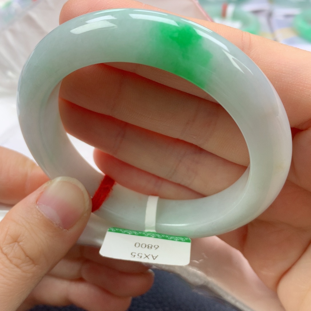 翡翠手镯未镶嵌55正