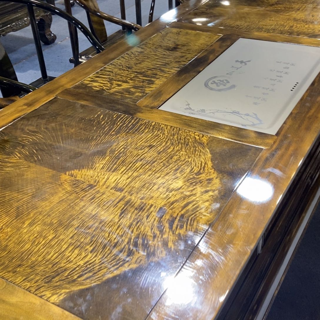 楠木茶桌八件套2.38米