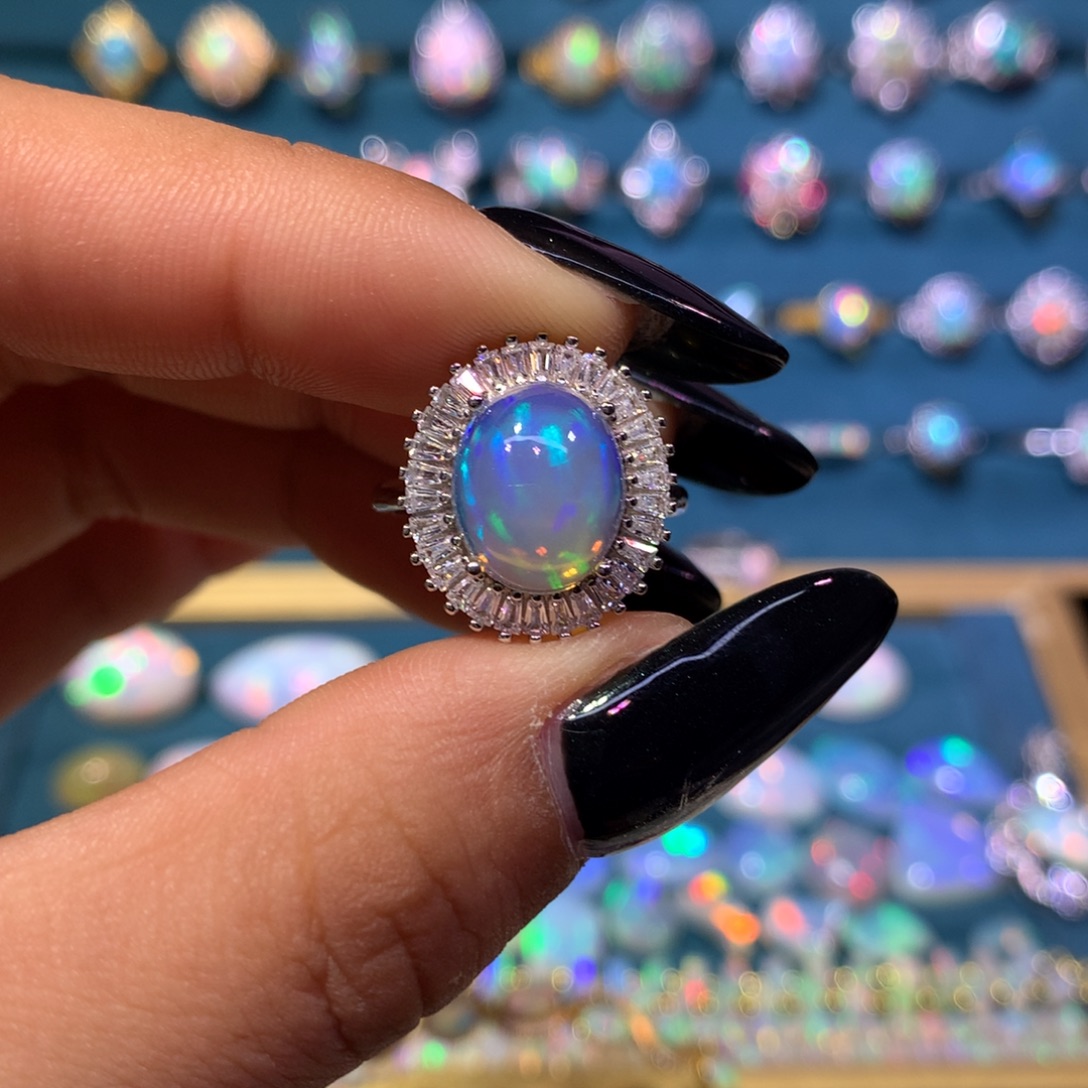 Q***哥欧泊银S925镶嵌戒指款