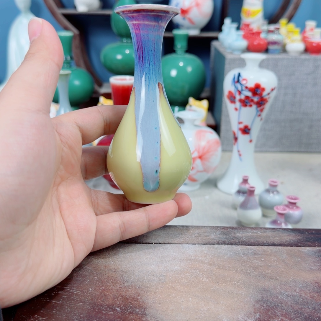 陶瓷手工小花器摆件