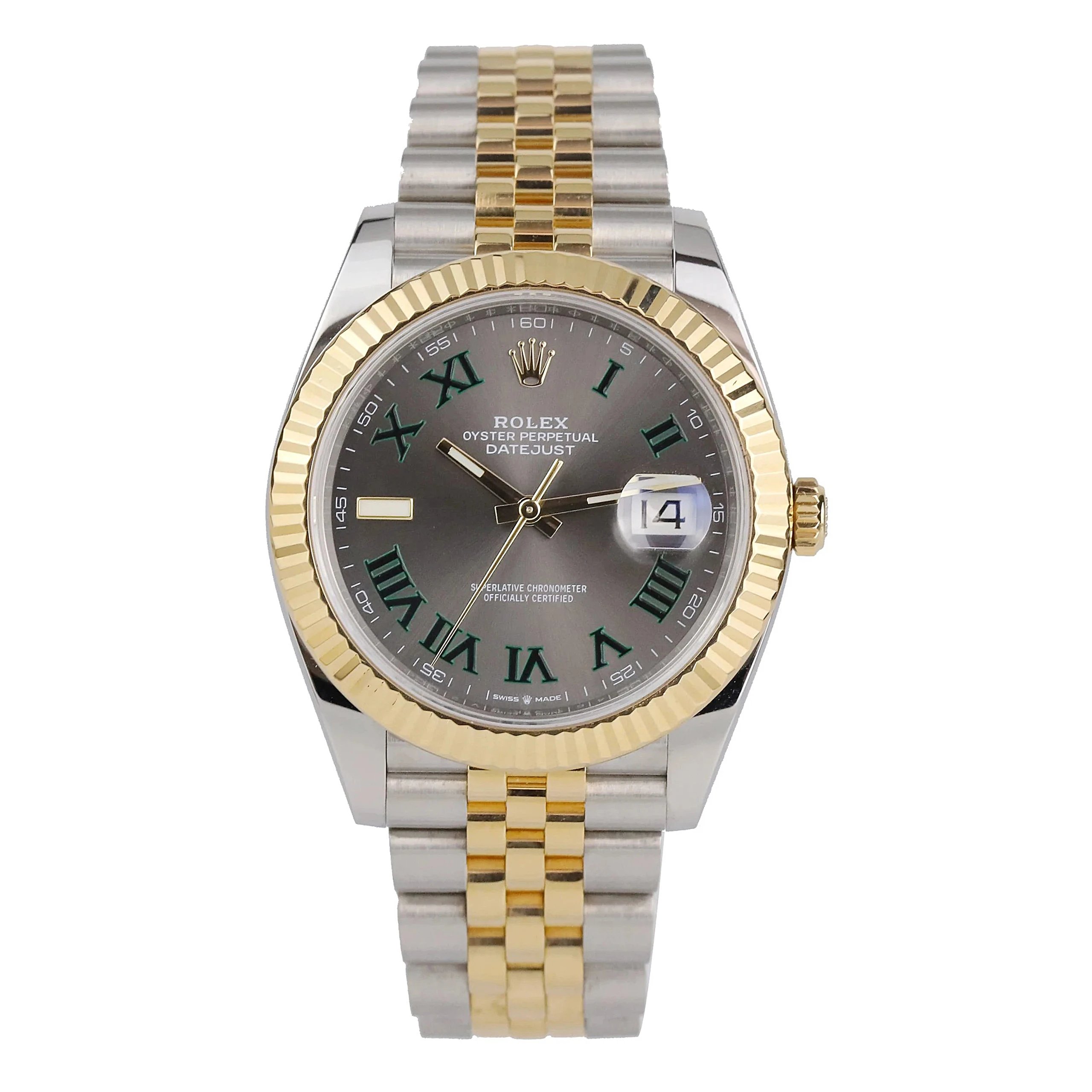 全新未使用 Rolex/劳力士 礼尚往来25年126333绿萝男表7Y453