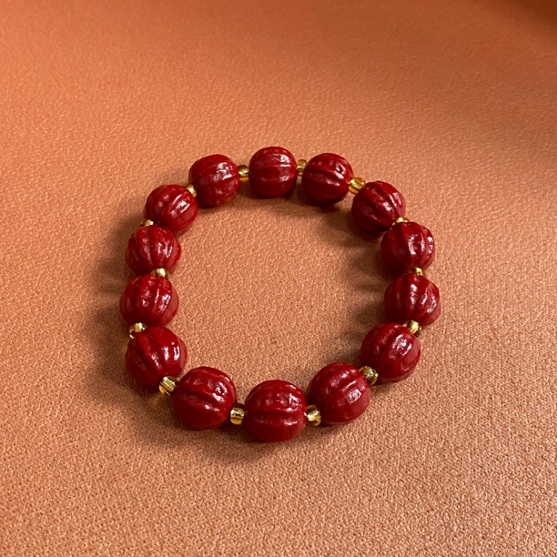 天然辰砂5-170 精品手串（无礼盒）
