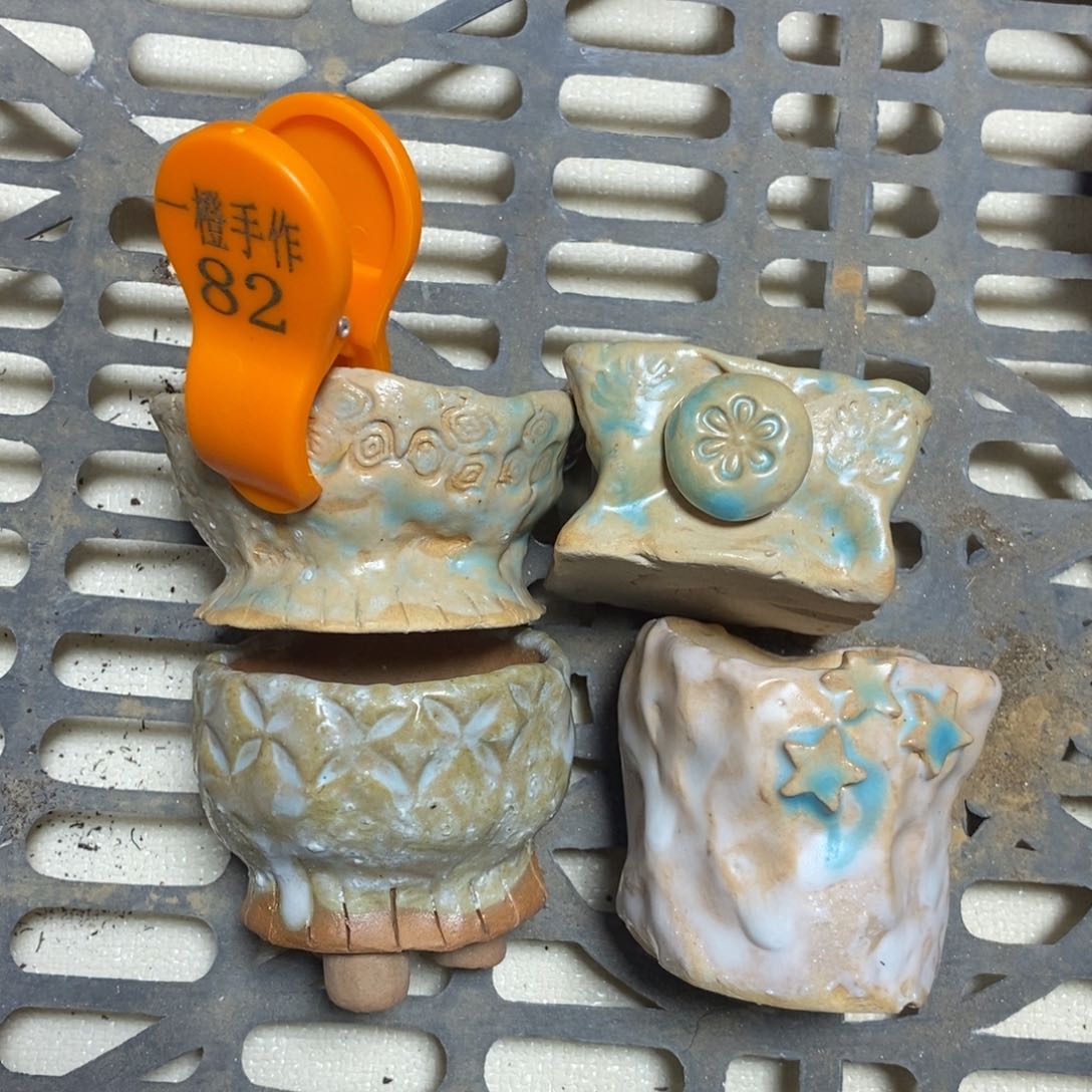 红陶82纯手捏微瑕四个一组