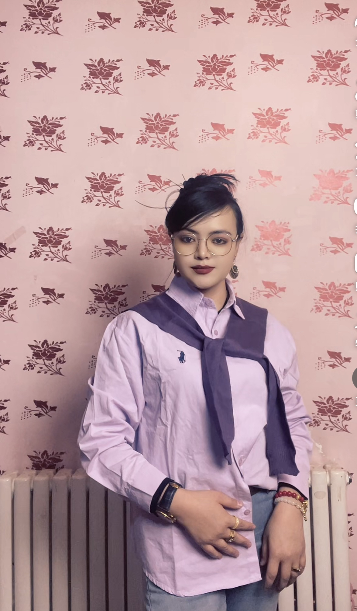 假两件衬衫女长袖韩版春秋新款休闲披肩撞色衬衣百搭宽松显瘦上衣