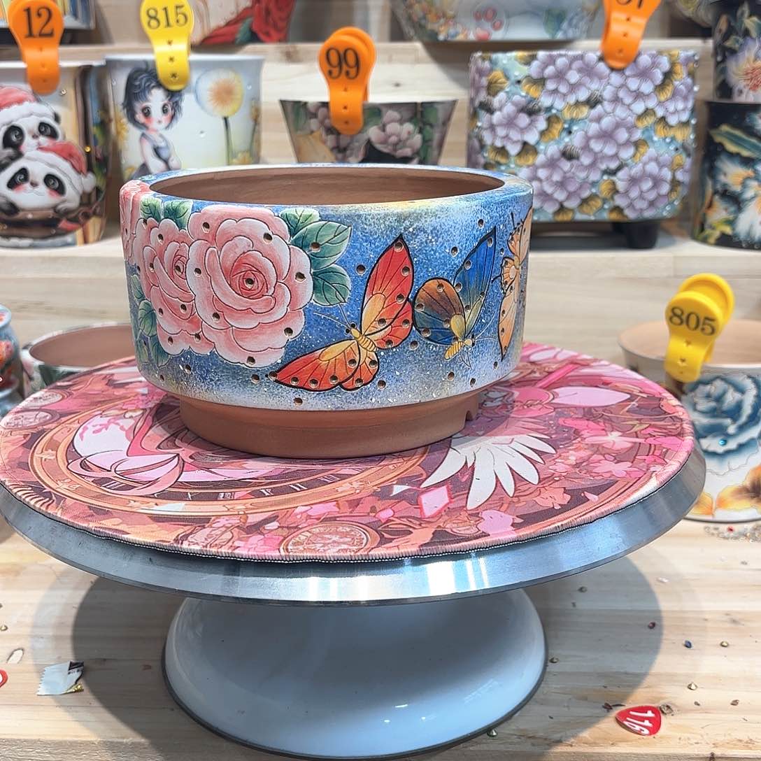 紫砂花盆手工花盆默认微瑕15/10