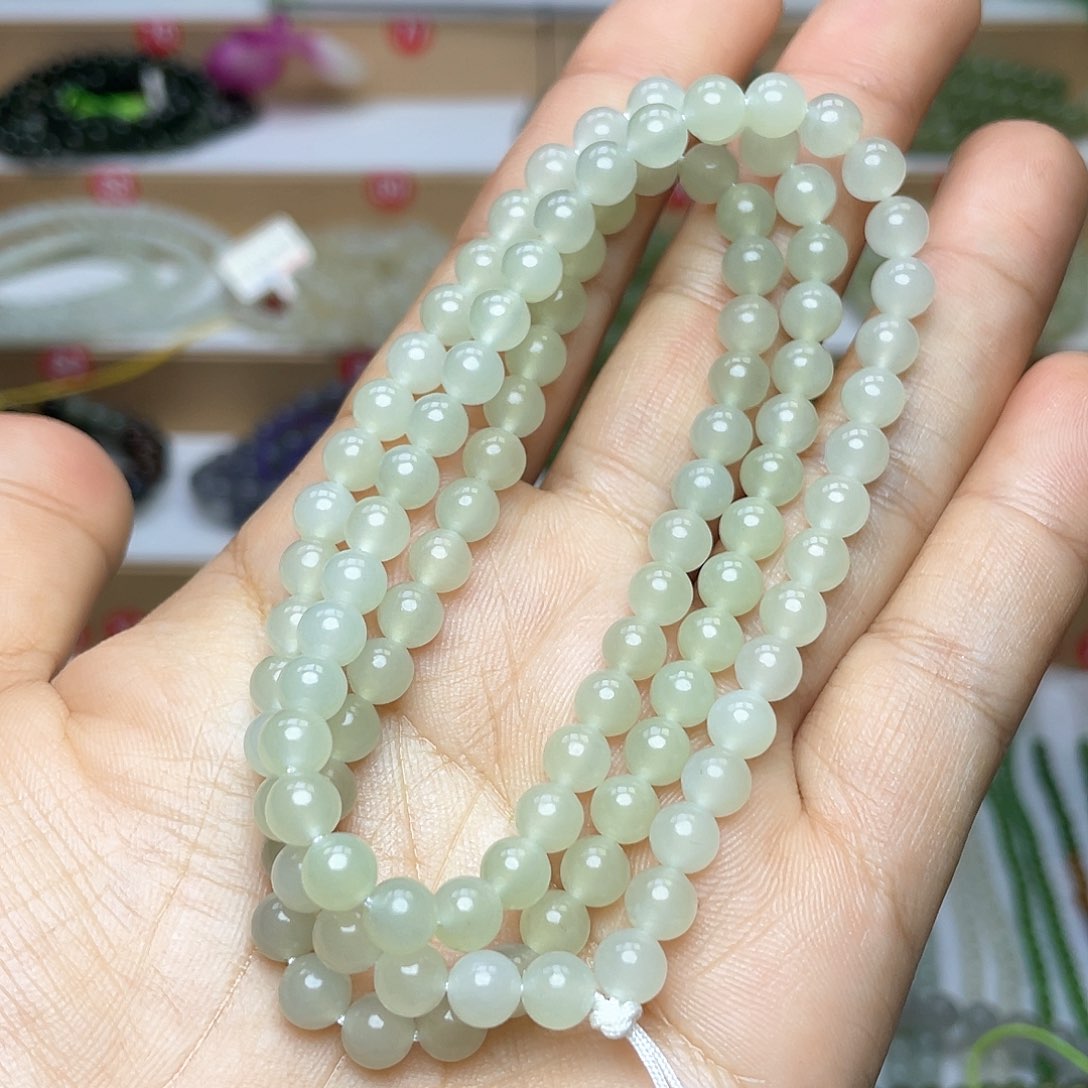 和田玉颈饰未镶嵌6mm