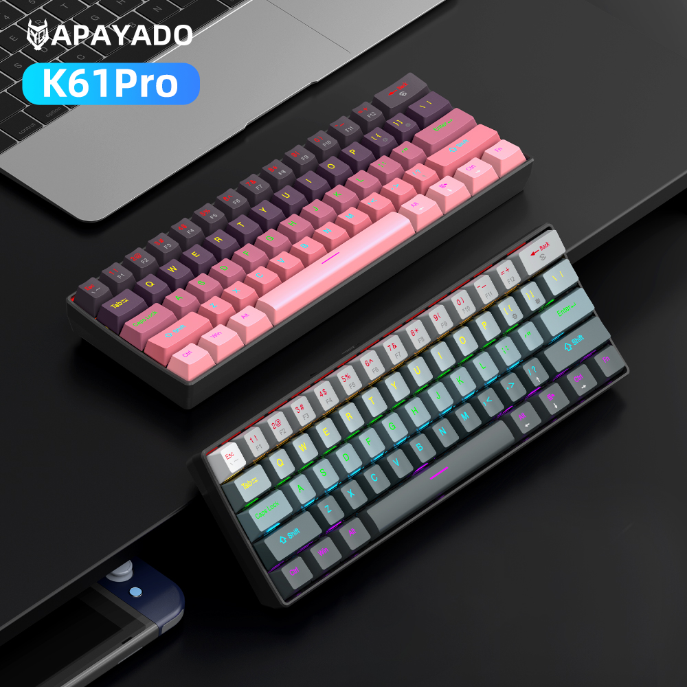 逸祺K61 Pro 青轴键盘电竞专用小型键盘渐变有线无畏契约打瓦游戏