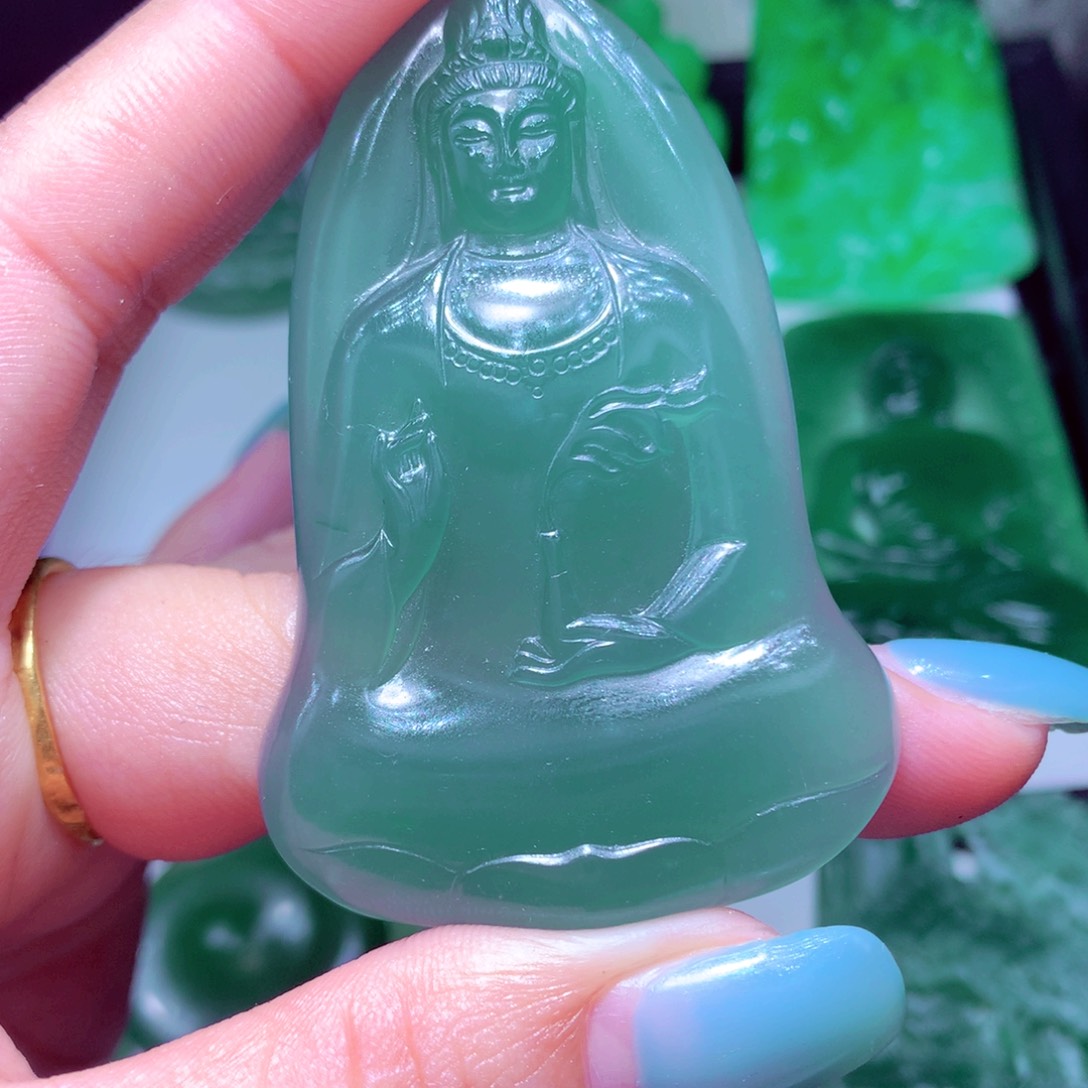 定制翡翠未镶嵌天然缅甸翡翠A货毛货挂件