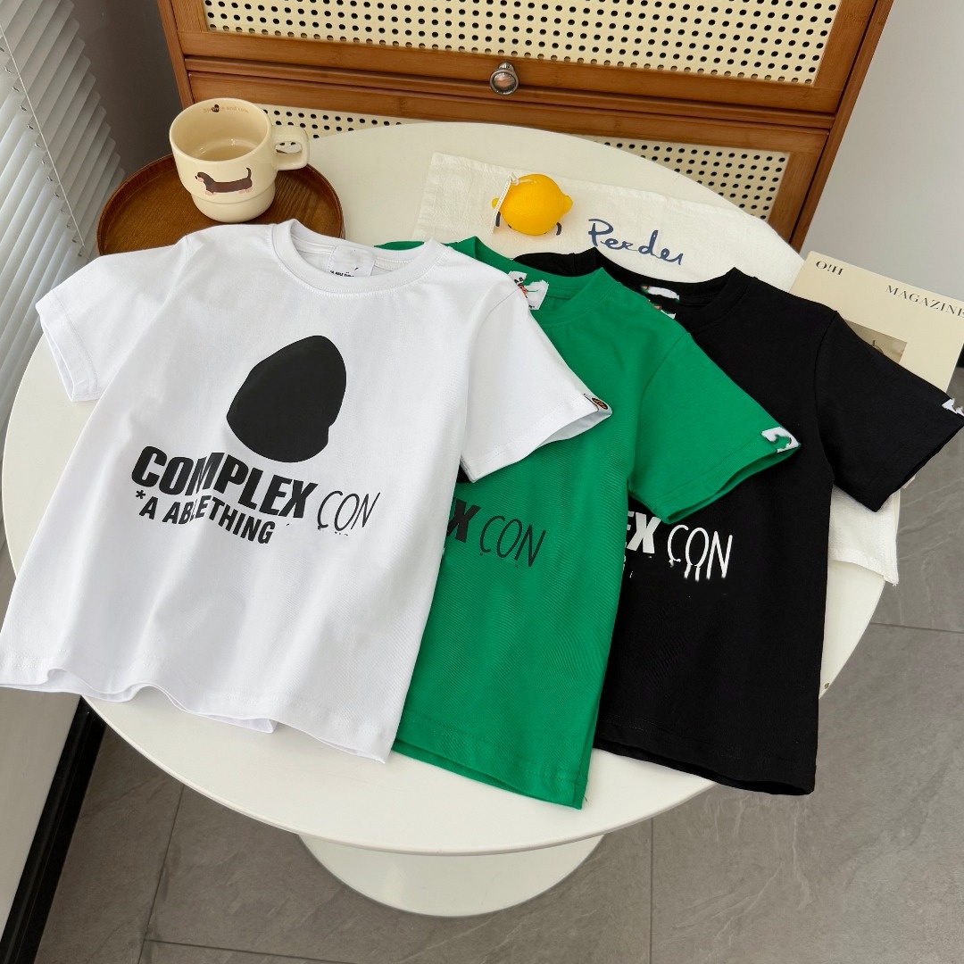 *X013【园人字母】休闲百搭夏季儿童短袖