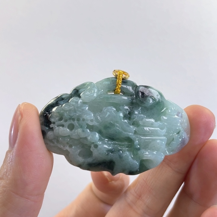 翡翠吊坠(赠链)未镶嵌代编织