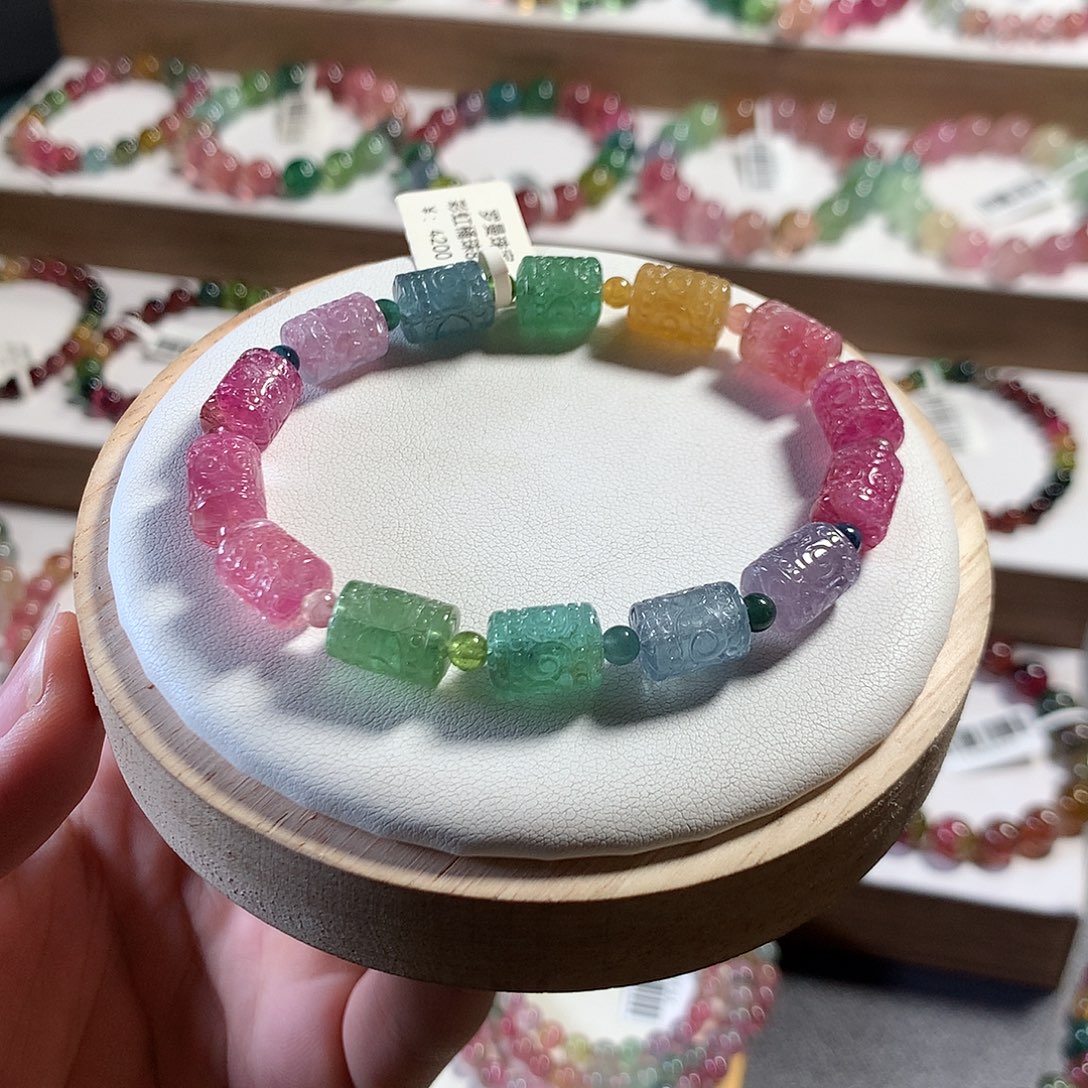 碧玺未镶嵌手链8.3mm