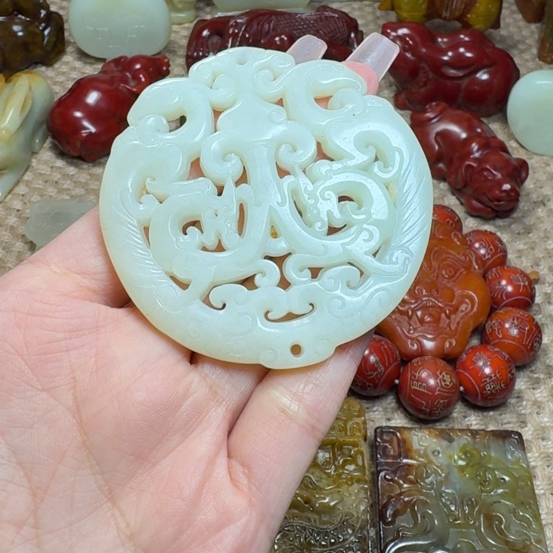 白玉菩提吊坠挂件