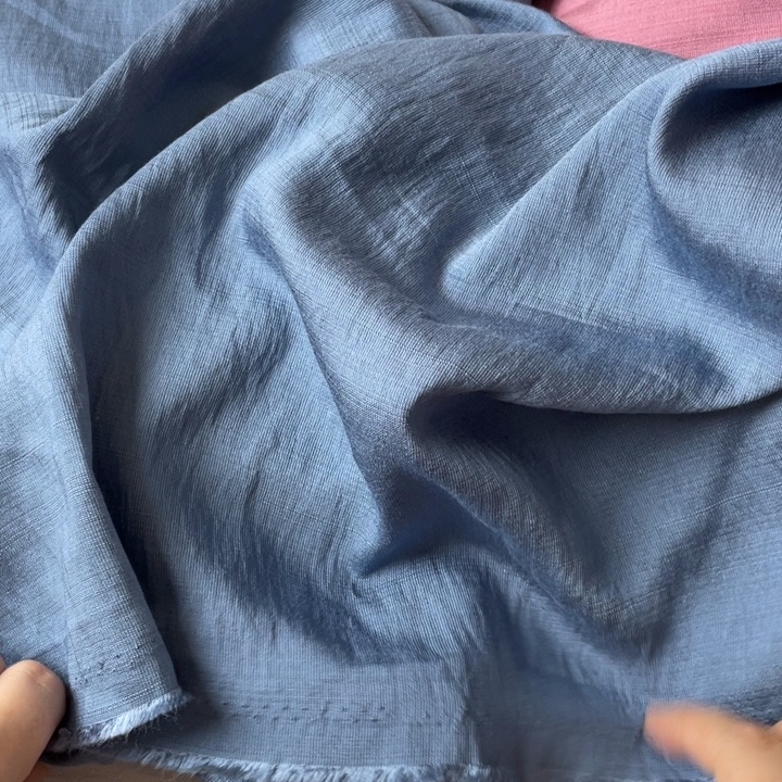 雾霾蓝棉麻2米。         