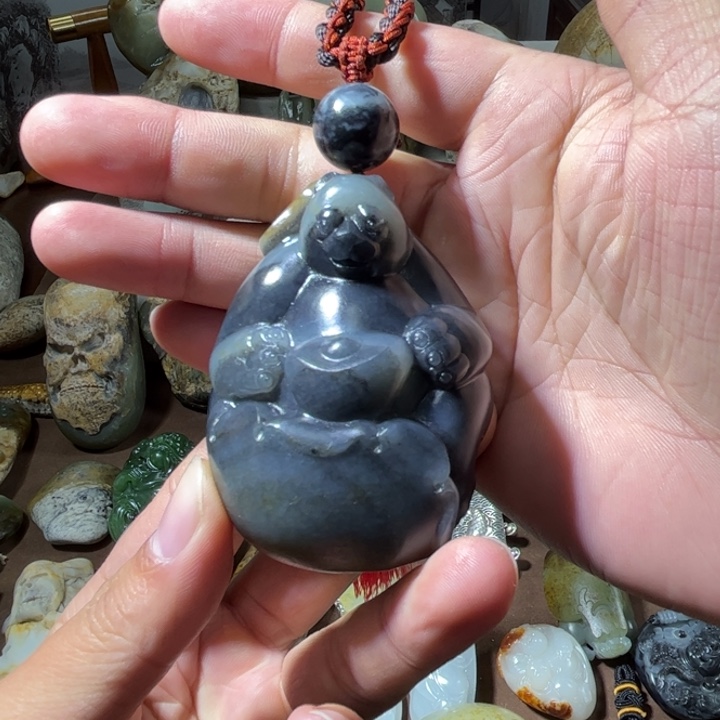 J****和田玉未镶嵌把件