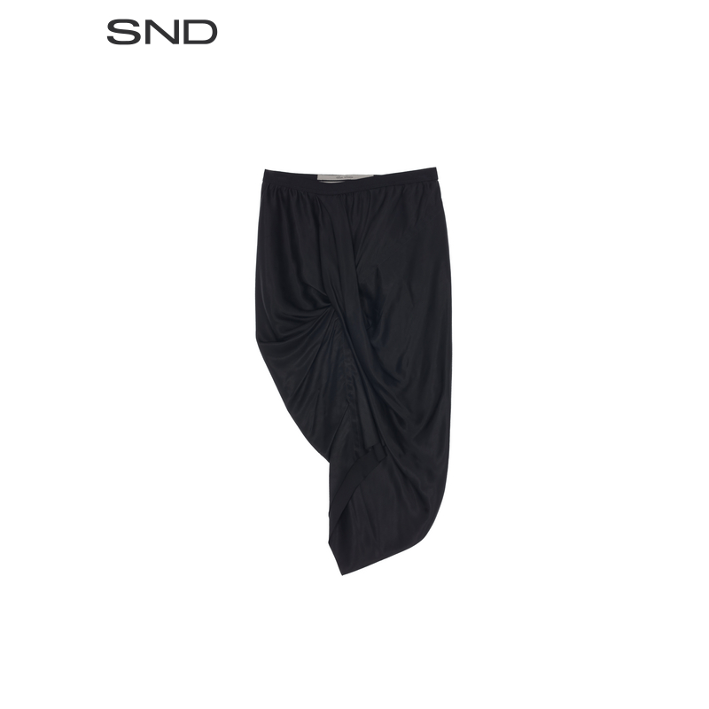 sndstyle【RICK OWENS 设计师品牌】SND  PF25 褶皱设计短半裙