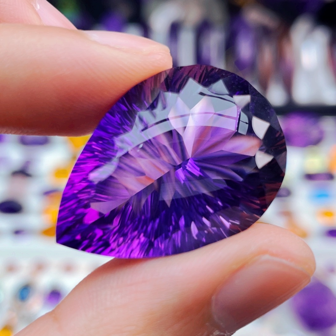 工厂精品定制天然紫水晶裸石未镶嵌水晶