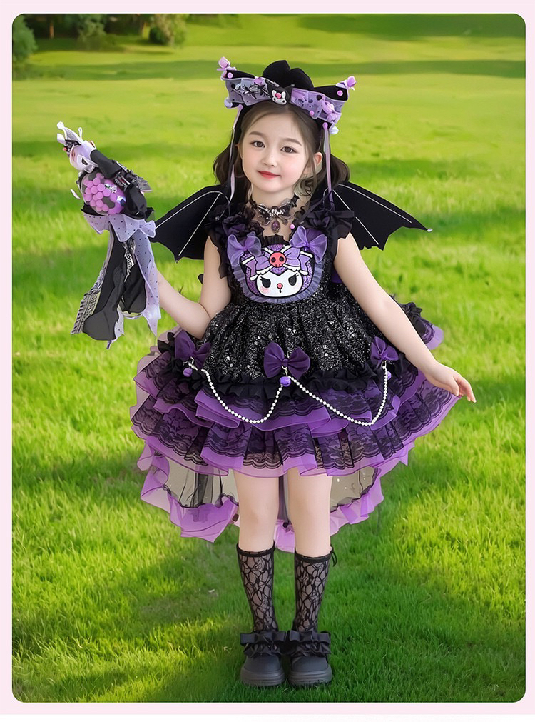 库洛米女童公主裙夏装洛丽塔儿童装小女孩生日礼服夏季洋气连衣裙