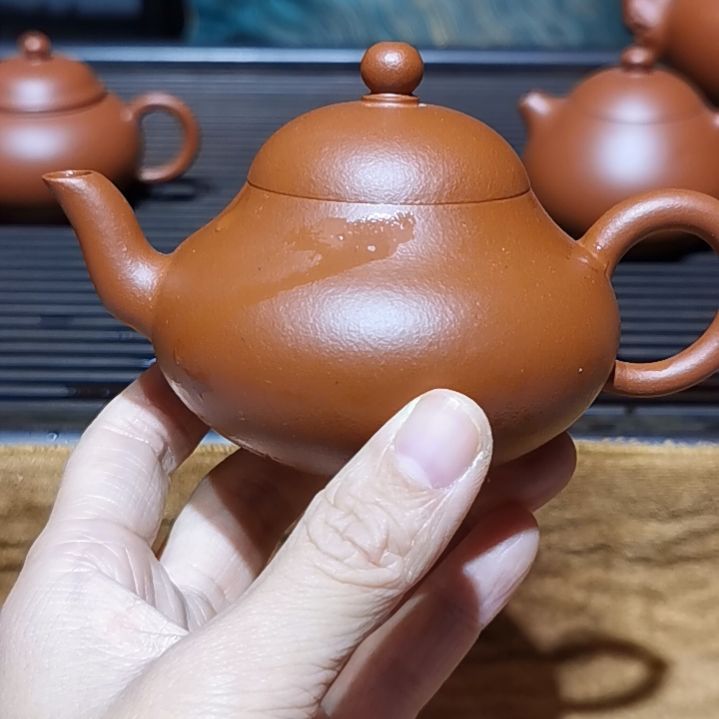 梦***荒紫砂茶壶梨形半手工