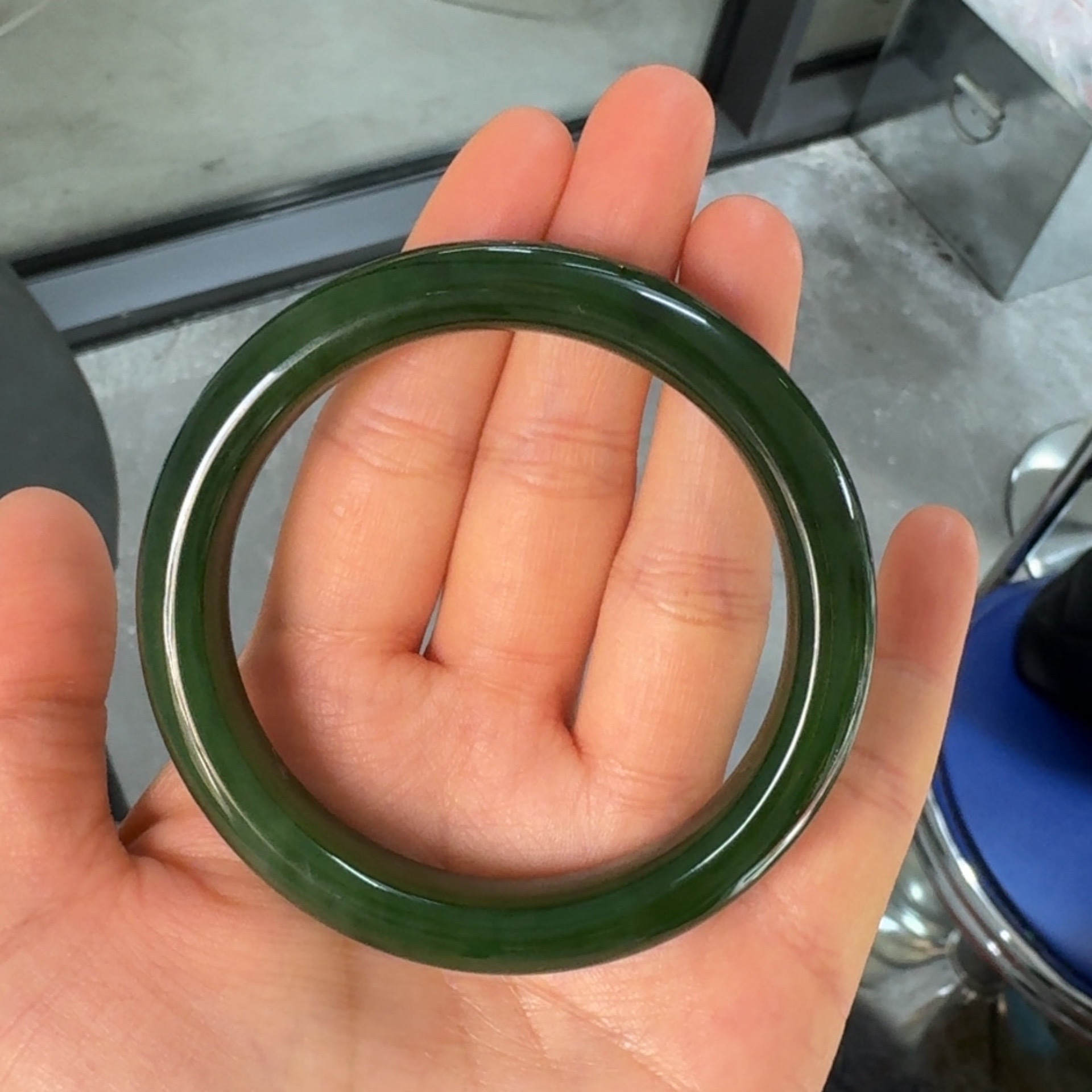 【小雅碧玉】新和田玉碧玉手镯正阳绿大气时尚百搭（多样性发货）