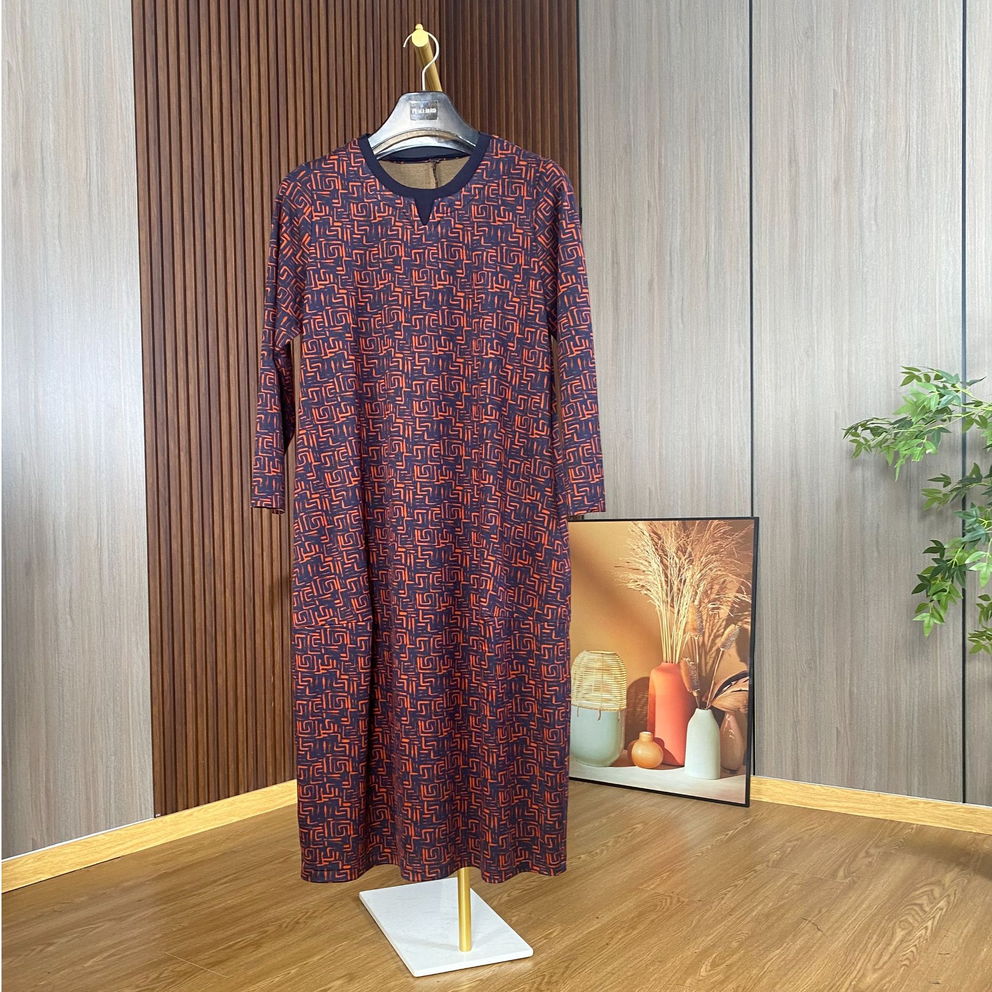 秋冬时尚洋气大码长款连衣裙