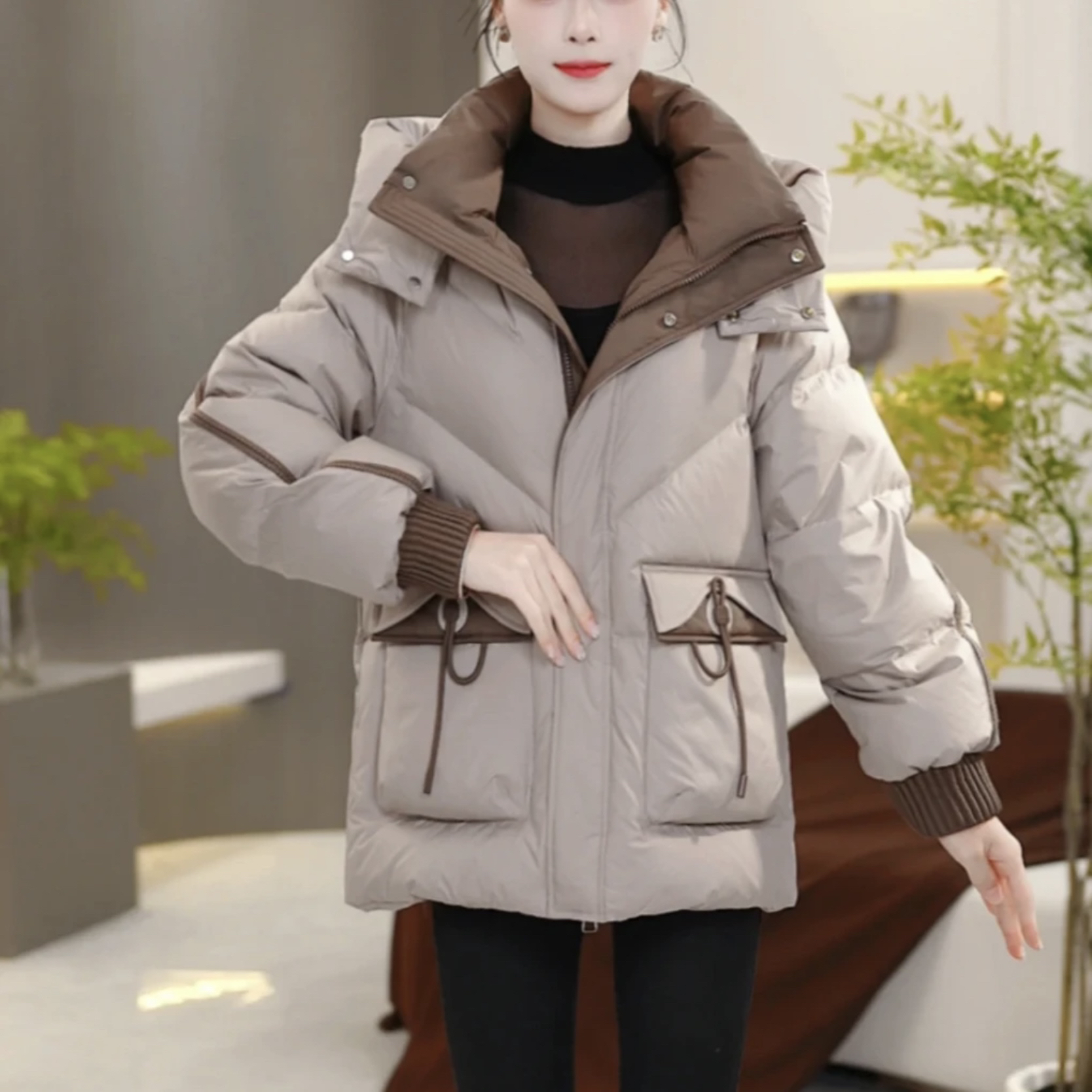 【羽绒服】气质保暖时尚加厚羽绒服新款宽松2025年冬季【SJYH3762】