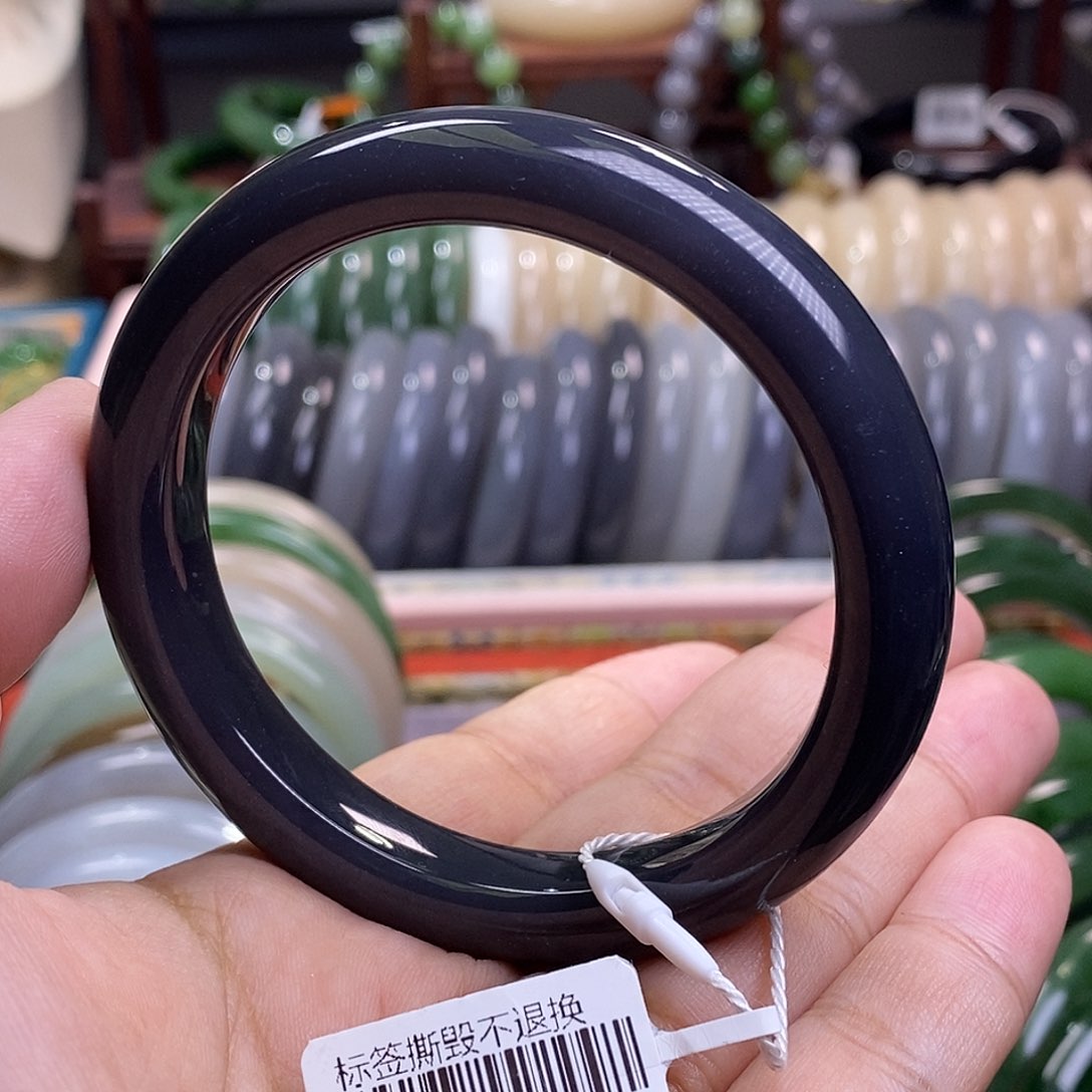 和田玉收藏级烟紫帝王紫老矿料手镯60未镶嵌