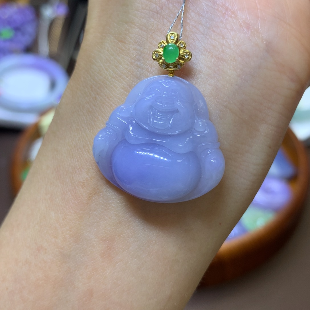 【闪购商品】翡翠颈饰18K金镶嵌翡翠