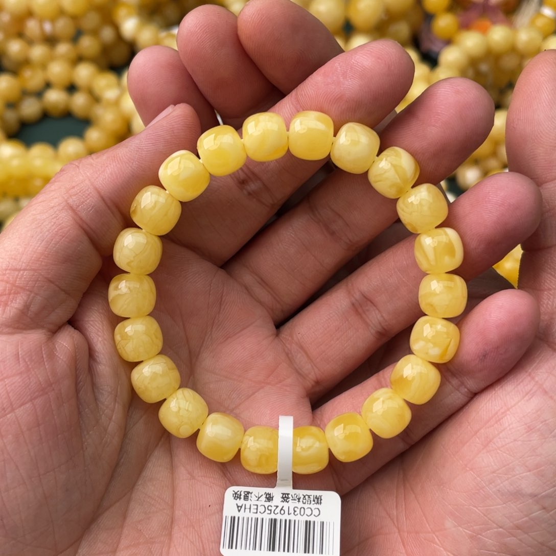 未镶嵌蜜蜡珠宝奇石永****g10mm焦皮同料老型手串