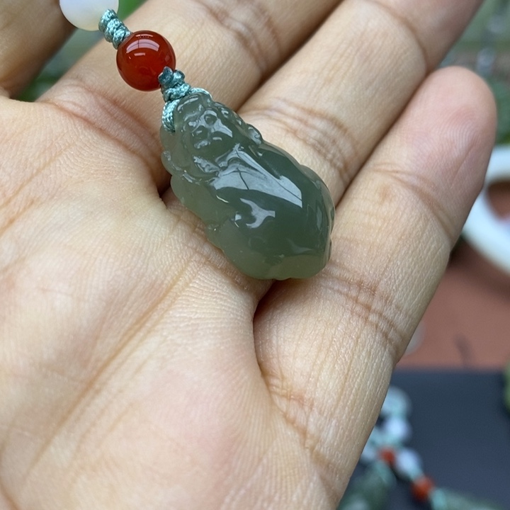 和田玉未镶嵌吊坠(不含链)