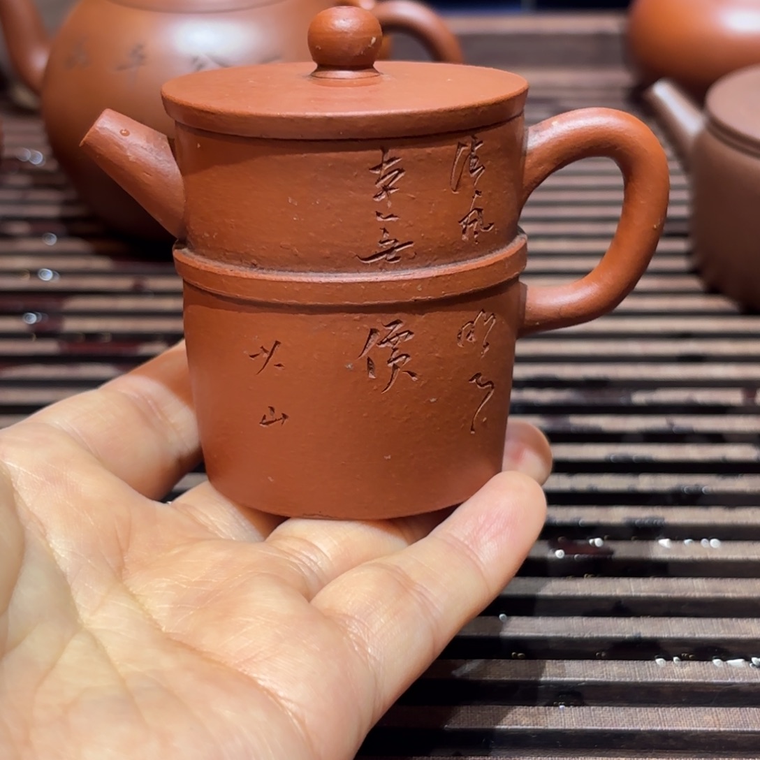 竹***一紫砂茶壶紫砂壶全手小洋桶75cc