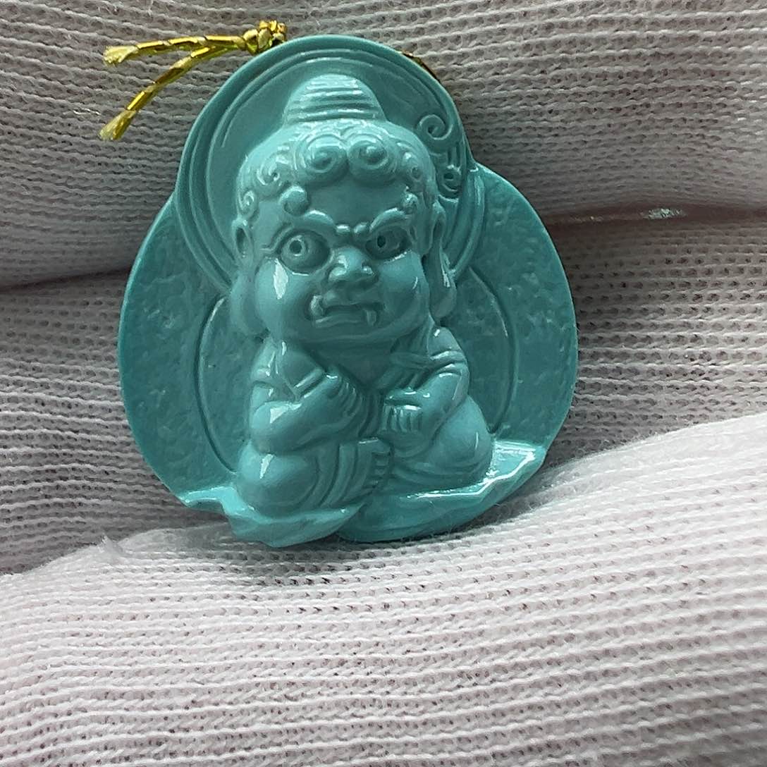 绿松石不动明王 未镶嵌