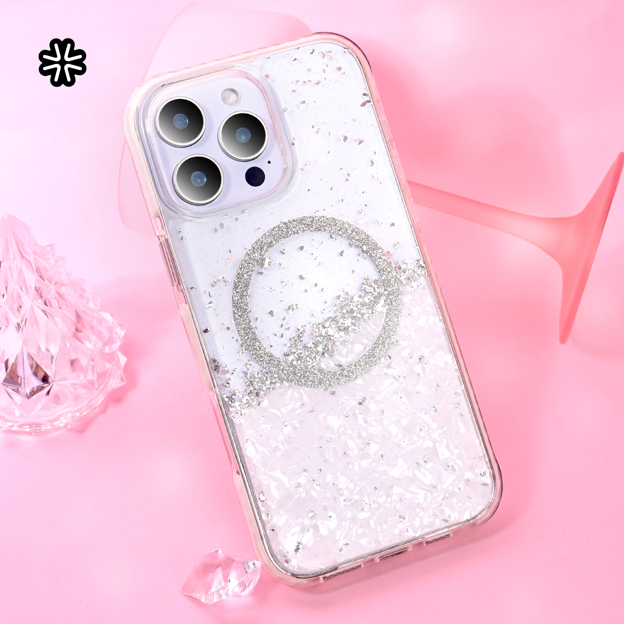 kakaskin/卡卡思适用苹果16ProMax手机壳磁吸防摔云母贝壳ins轻奢