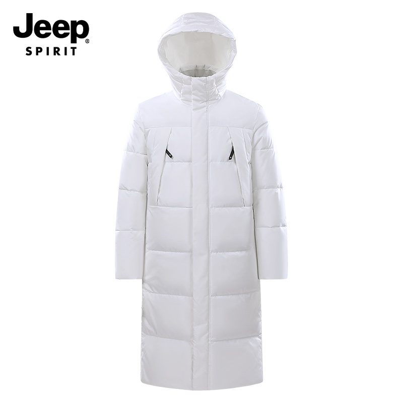 JEEP SPIRIT吉普2025爆款冬季男女同款长款爆款保暖白鸭绒羽绒服