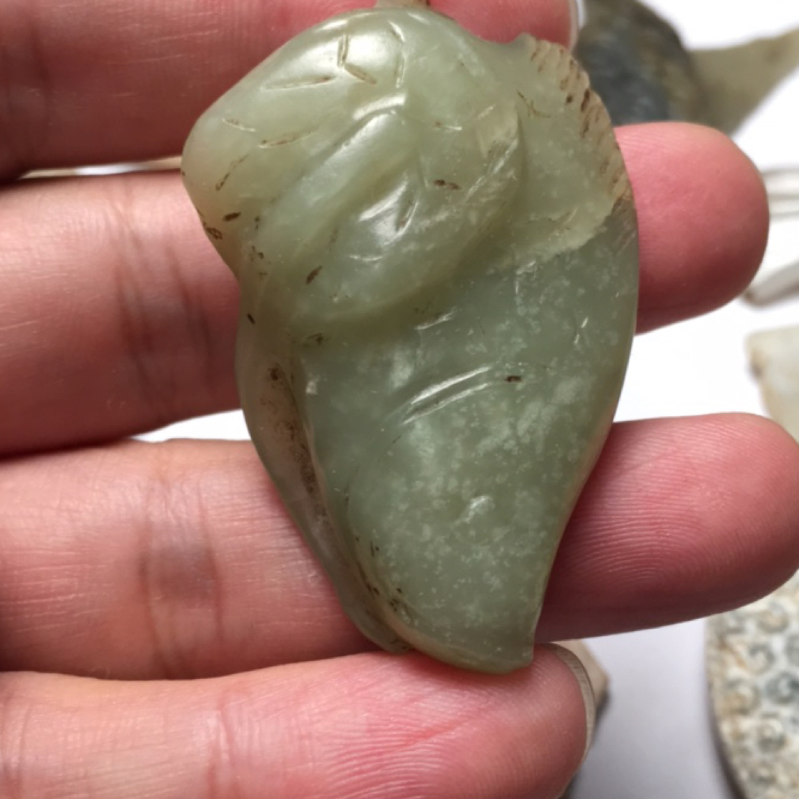 沙枣青挂件细腻温润