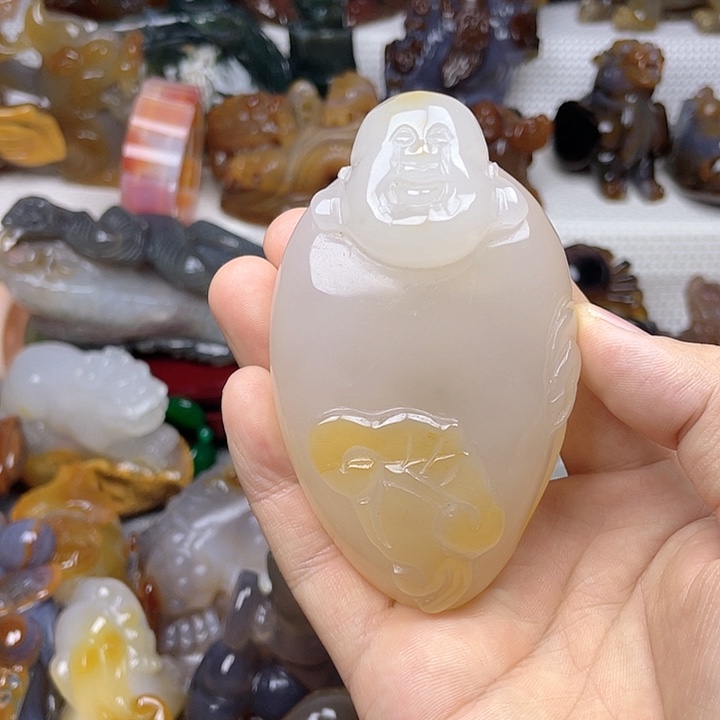 玛瑙/玉髓饰品未镶嵌烟**南