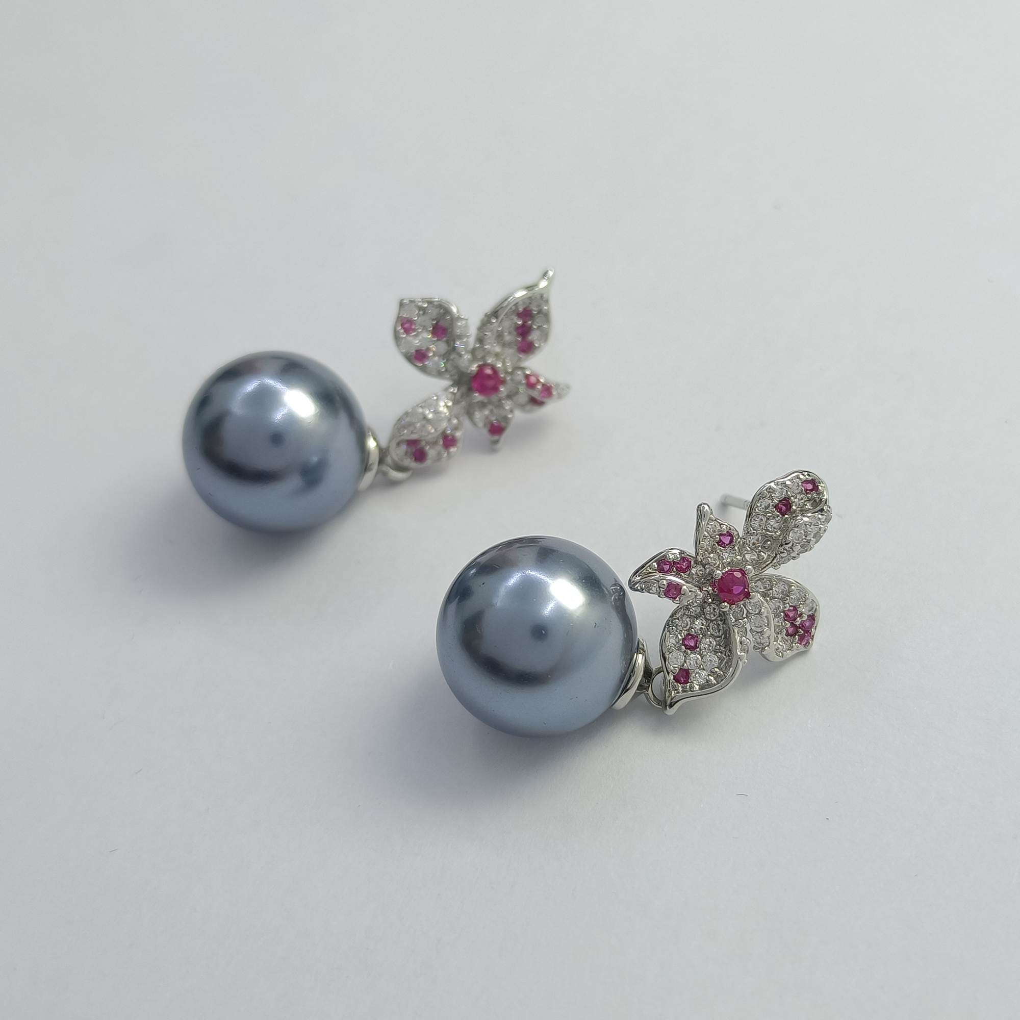 铜合金合成锆石耳饰 HLM-51683 耳饰百搭时尚精致