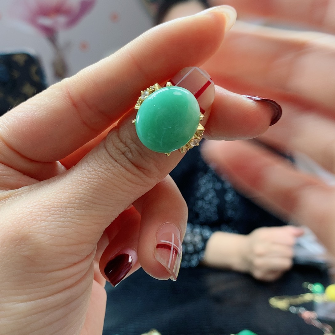 【闪购商品】翡翠戒指银S925镶嵌，