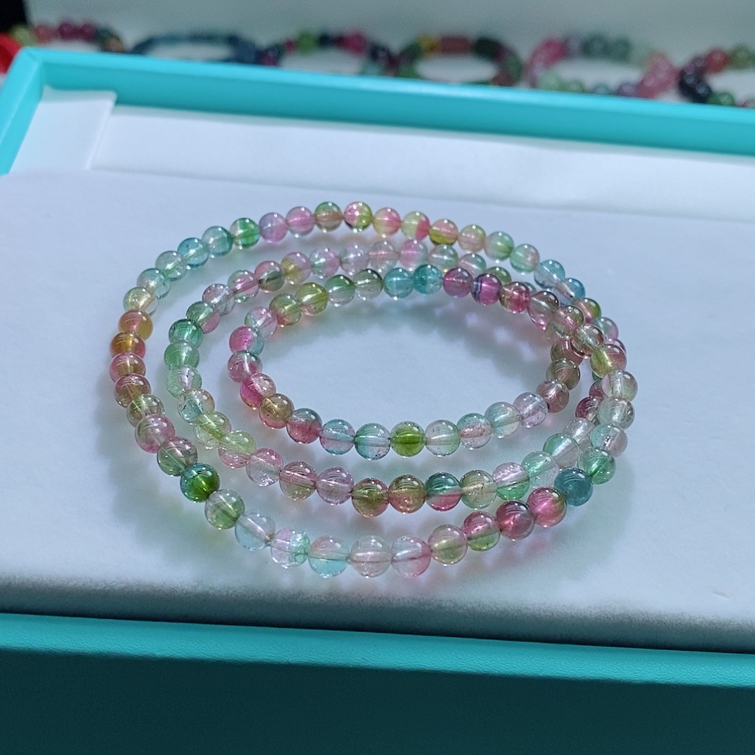 碧玺手链未镶嵌5.2mm左右