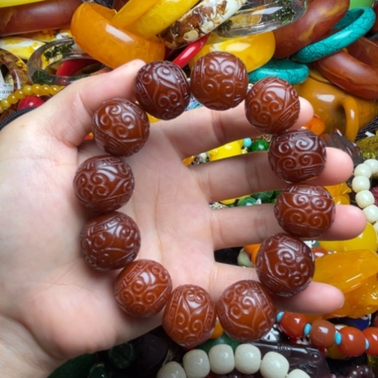 未镶嵌琥珀手串蜜蜡